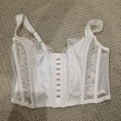 Victoria Secret White Corset Size S-DD