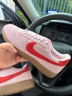 Pink & red suade Nikes