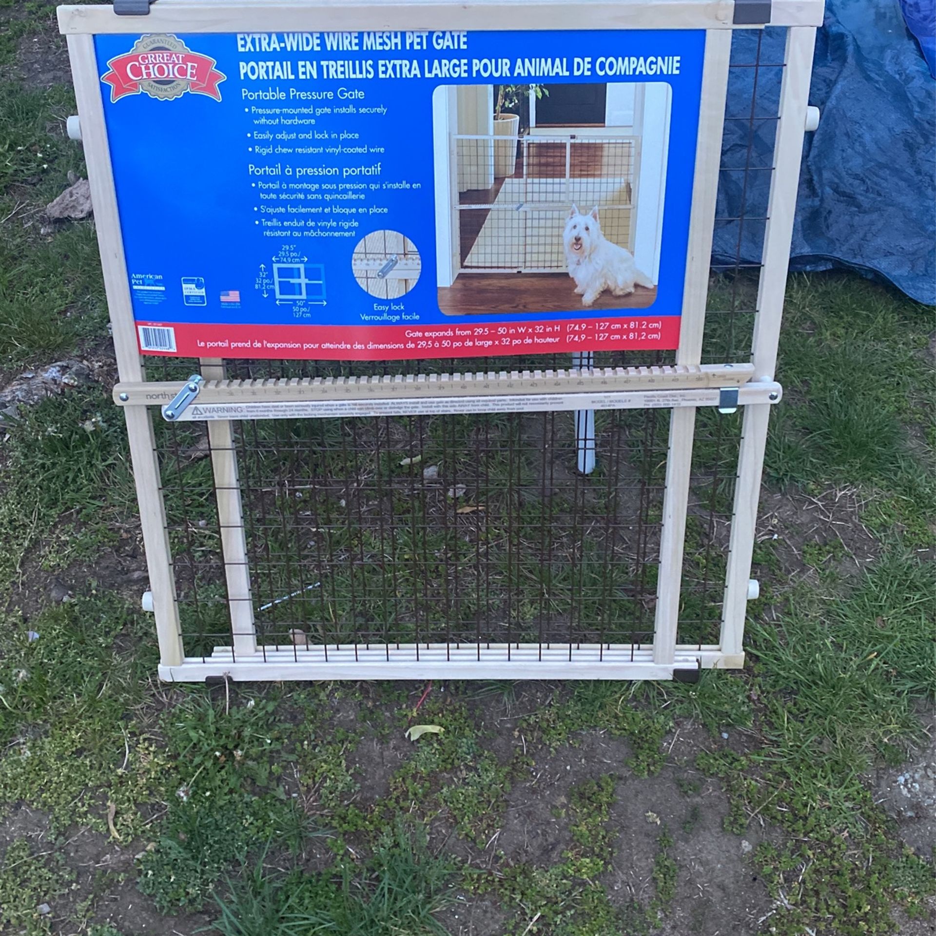 Extra Wide Wire Mesh Pet Gate 