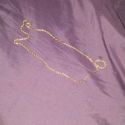 Gold Rope Chain 22 Inches Real Gold