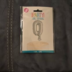 New In Package Unique Party 5 Inch Silver Number 0 Cake Topper Balloon Party Decoration 