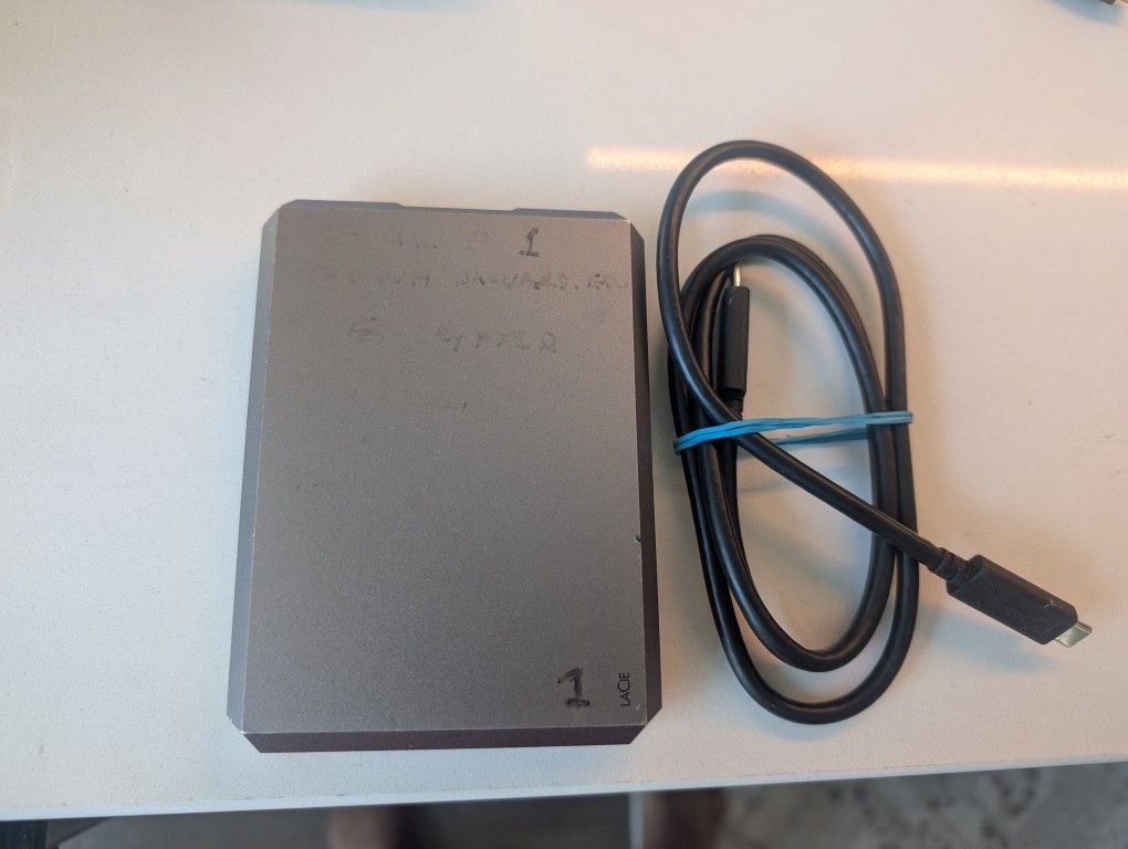 LaCie Mobile Drive 5TB External Hard Drive Portable HDD Space Gray USB-C LRD0TU9