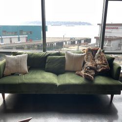 Velvet Green Sofa Couch