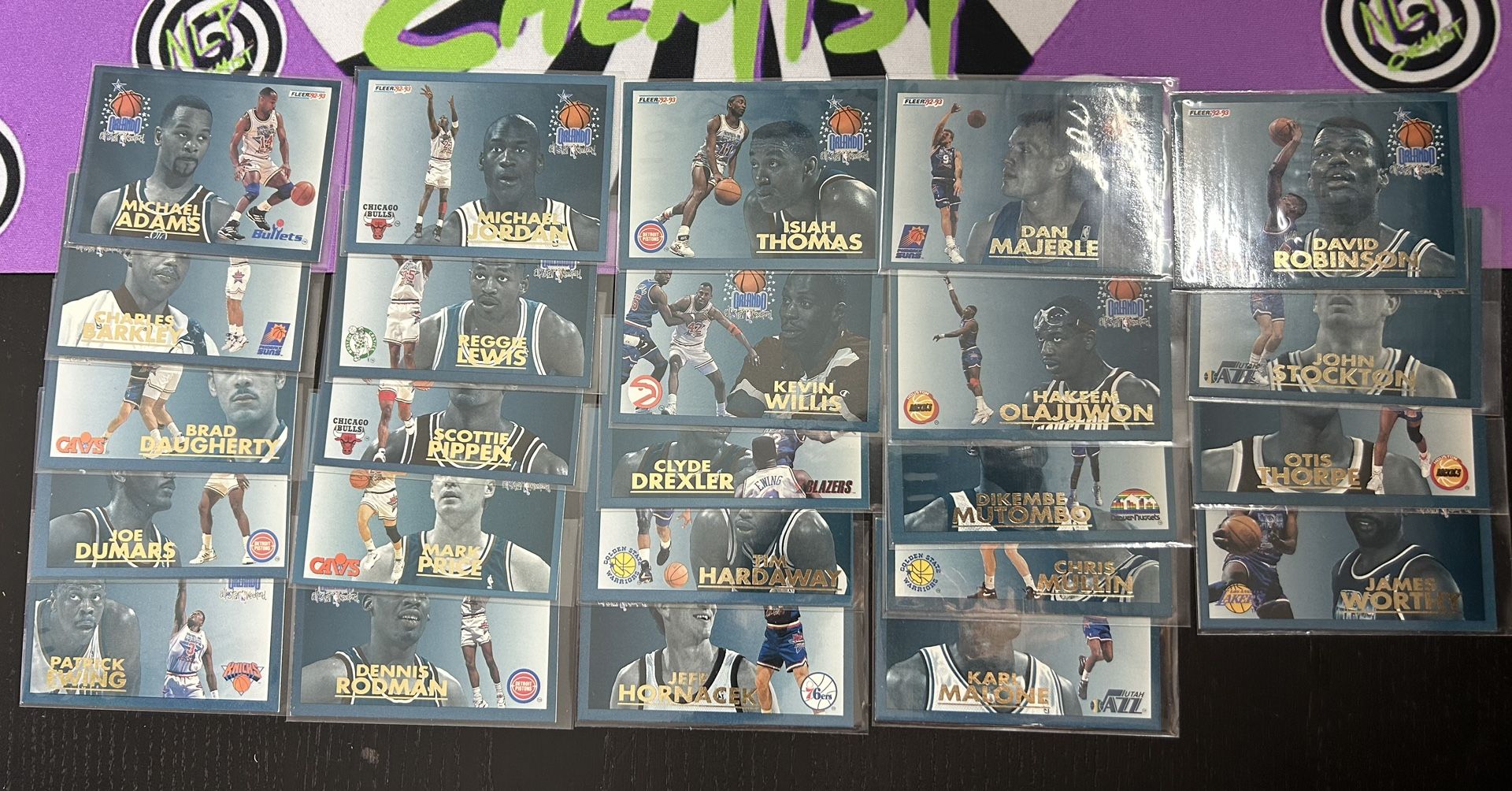 1992-93 Fleer Basketball All-Star Weekend complete set 24 cards w/MICHAEL JORDAN