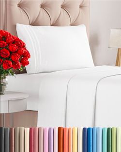 Twin Size 3 Piece Sheet Set - Comfy Breathable & Cooling Sheets - Hotel Luxury Bed Sheets for Women & Men - Deep Pockets, Easy-Fit, Extra Soft and Wri