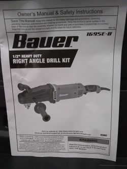 Bauer 1 2in. Heavy duty Right angle drill kit. for Sale in Lincoln