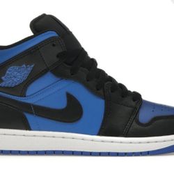 Jordan 1 Mid Black Royal Blue