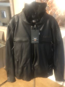 Genuine Leather Harley Davidson Coat W/ Hoodie.