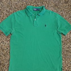 Polo Ralph Lauren Green Collared Dress Shirt Large