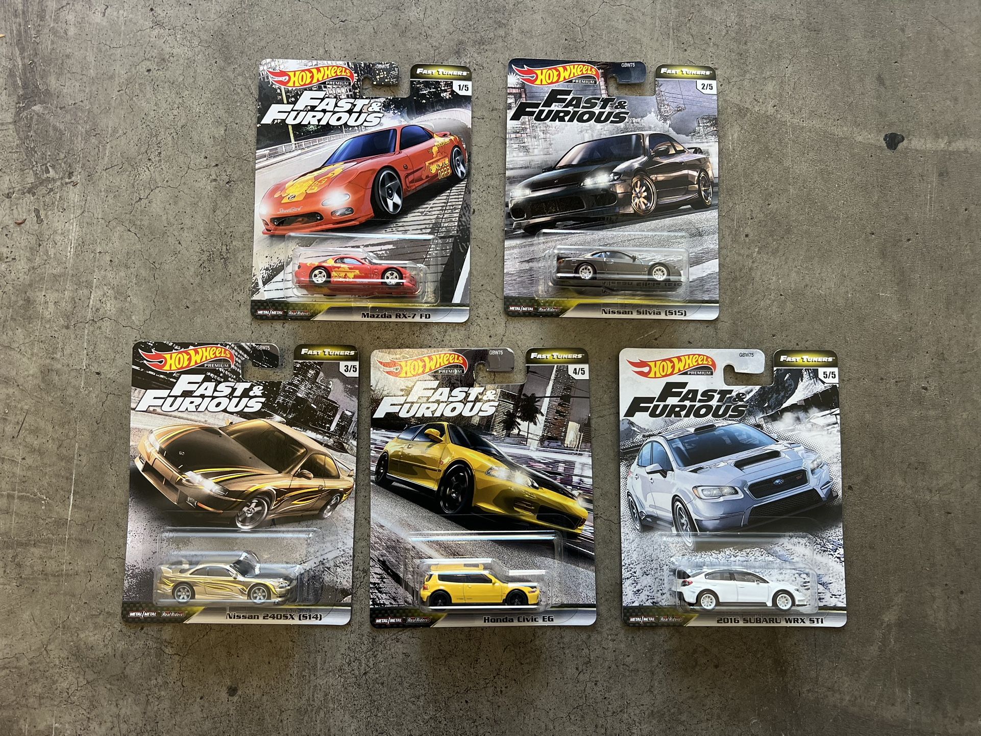 Hot Wheels Premium Fast & Furious Fast Tuners Set JDM