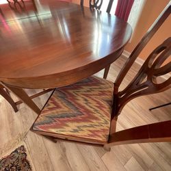 Dining Table & Chairs - Solid real cherry wood table with matching chairs