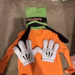 Goofy Hat, Mickey Hands + Orange Shirt 