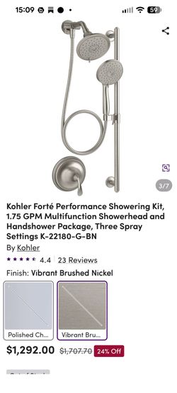 Kohler Forté Performance Showering Kit