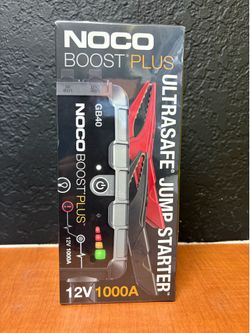 NOCO GB40 Boost Plus 1000A 12V Ultrasafe Jump Starter Li-Ion Complete