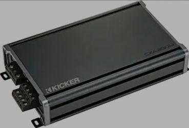 Kicker 360W 4-Chan Amp (0 Hrs) + UNUSED Kicker 6.5" Speakers w/ Receipts