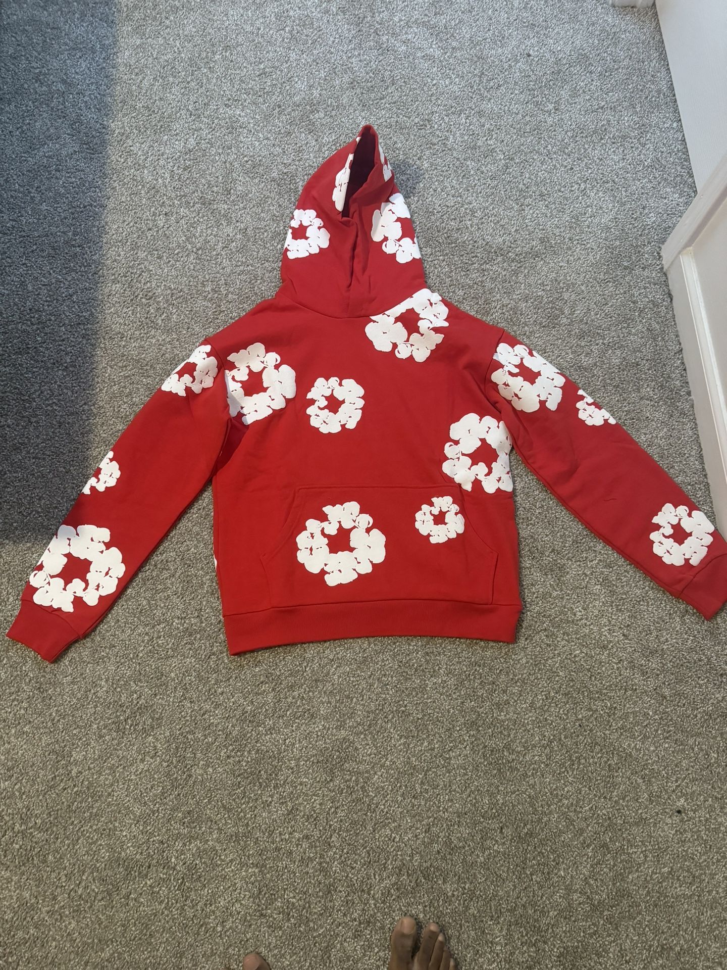 Red Denim Tear Hoodie