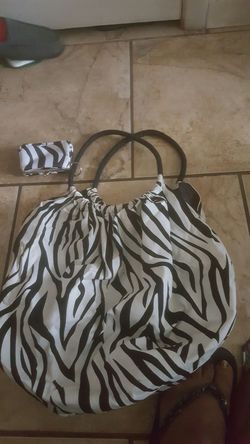 Zebra purse bag with bonus coin purse