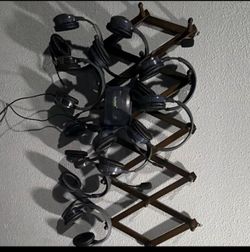 Eartec 9 Person Production Headset communication system + Hub and Case - works good