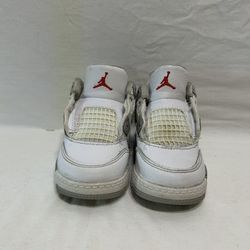 Nike Air Jordan 4 Retro TD Toddler ‘White Oreo’ BQ7670-100 White Grey Red 4C