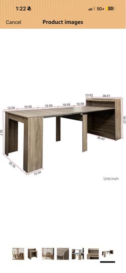 Extended dining table