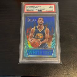 Steph Curry Panini Select 2013 White Hot Blue Prizm /49