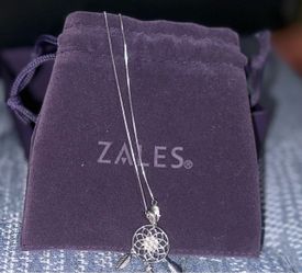 Diamond accent dreamcatcher pendant in sterling silver