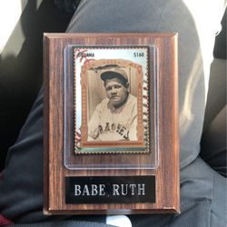 Babe Guyana Ruth Card And Plaque 