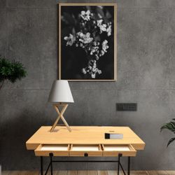 Modern Bamboo Desk w/ Black Accents