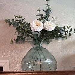 Vase With Faux Flowers