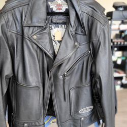 Harley Davidson Black Leather Moto Jacket, Special Edition