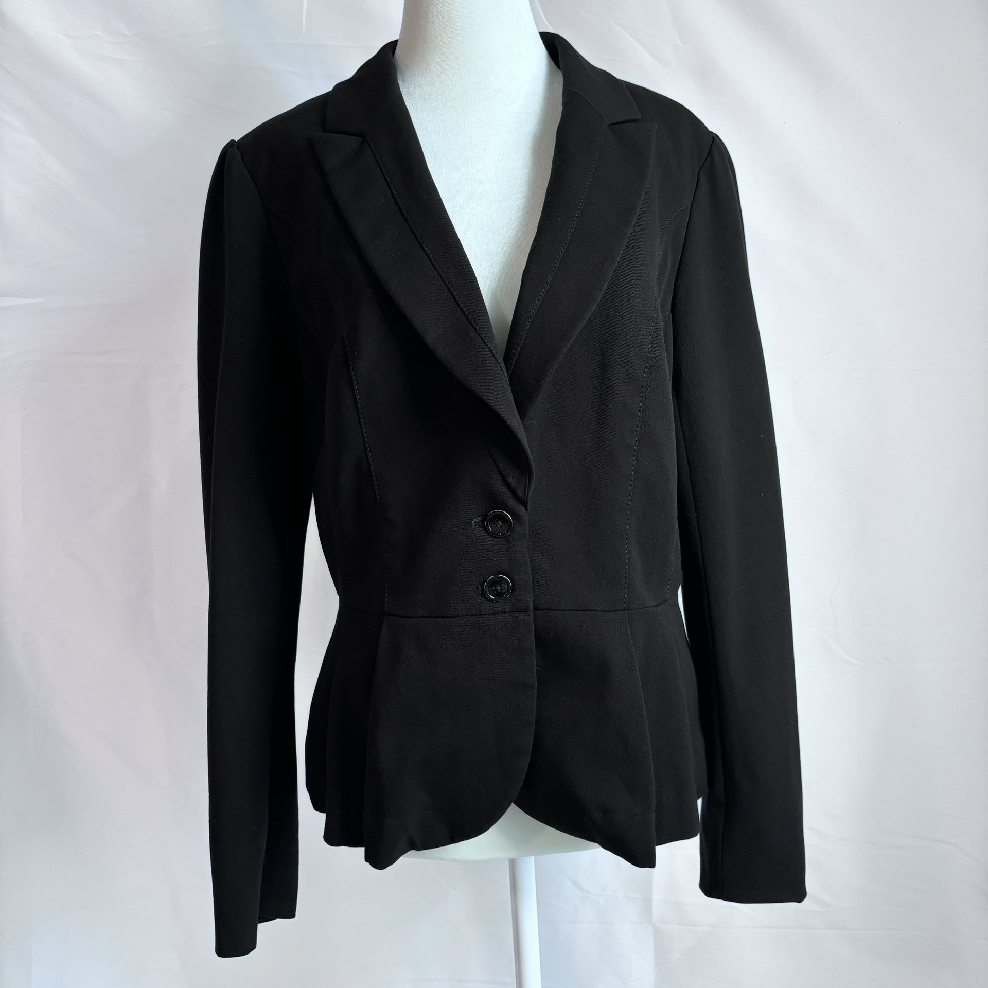 White House Black Market Women black Casual/Work blazer size 12 RN#111459