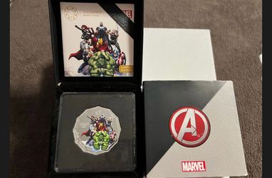 Pamp Marvel Avengers 1oz  Colorized Silver Coin In Holder Boxed