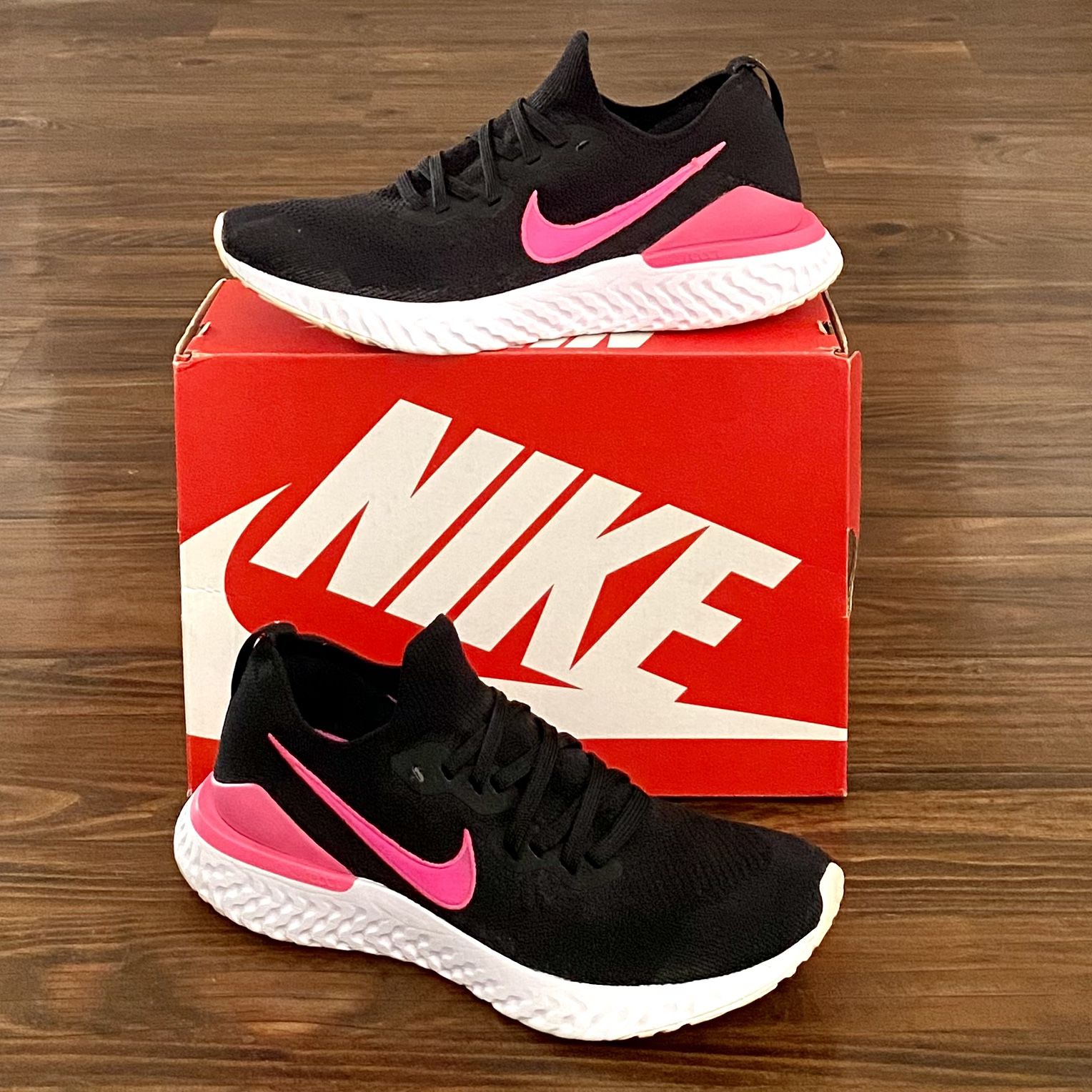 Nike Epic React FlyKnit 2 Black Pink - Women's Size 11 Sale in AZ - OfferUp