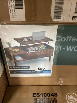 MyDepot Wood Lift Top Coffee Table Brown