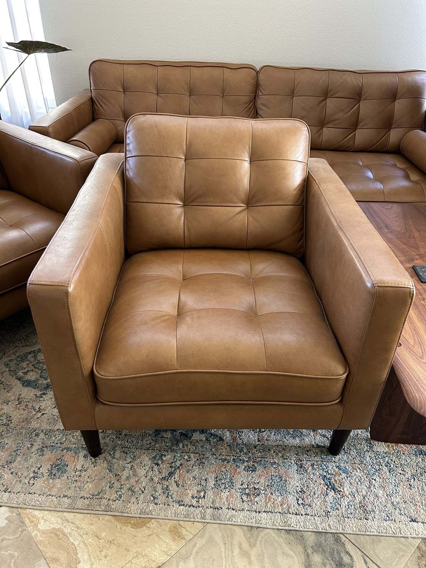 2 Leather Chairs From Costco
