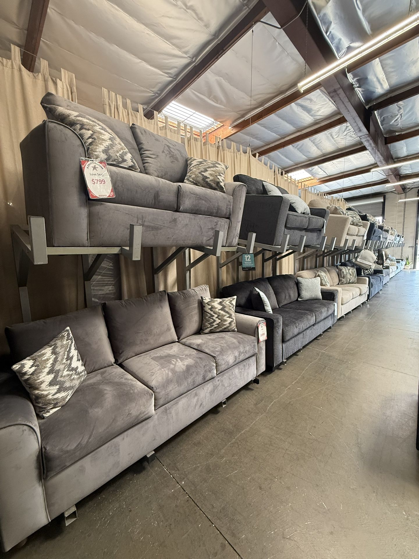 Custom Made Sofa and Love Seat Set