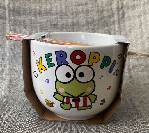 Keroppi Bowl and Chopsticks