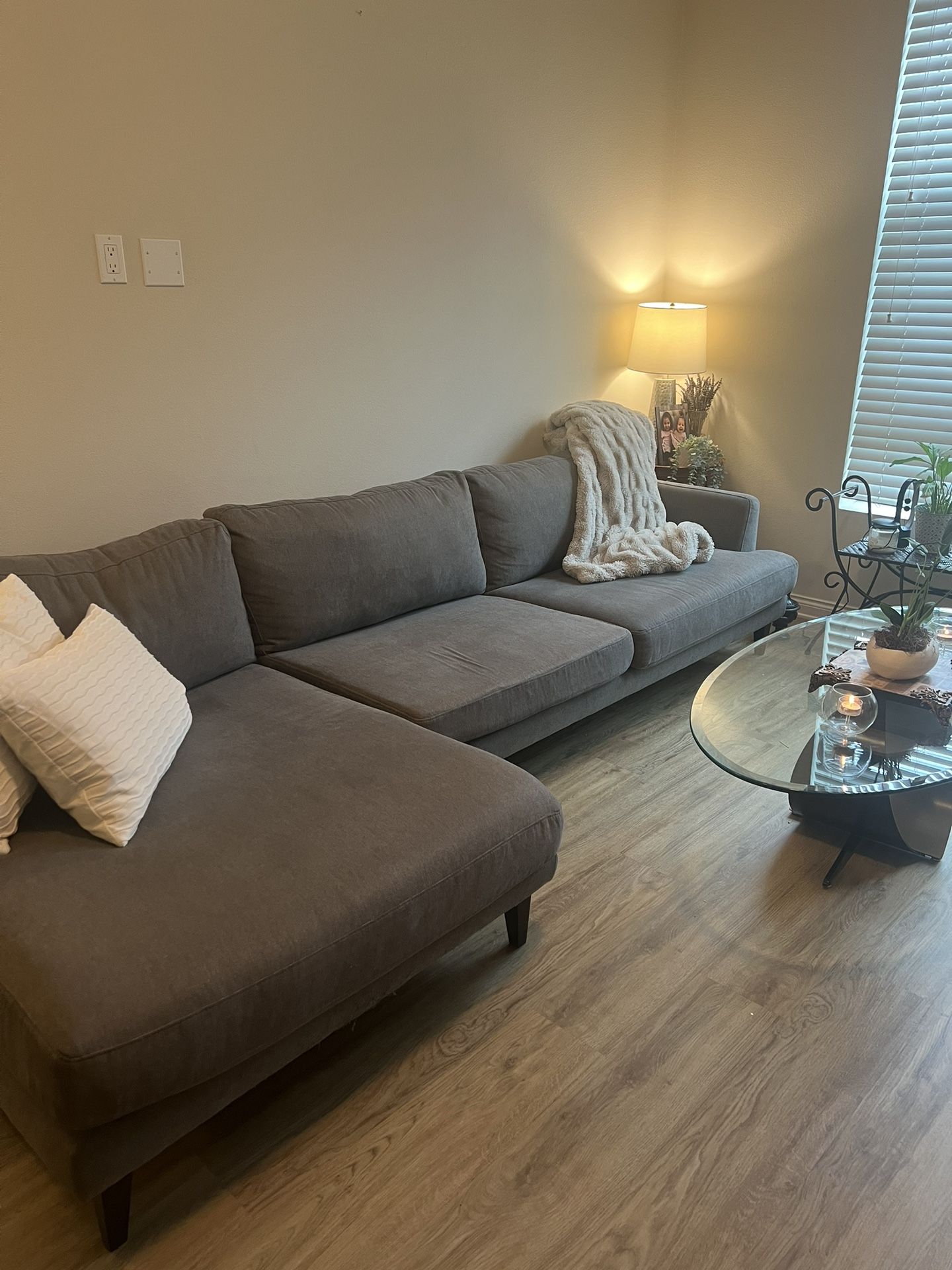 Grey 2 Piece Sectional By Scandinavian Designs