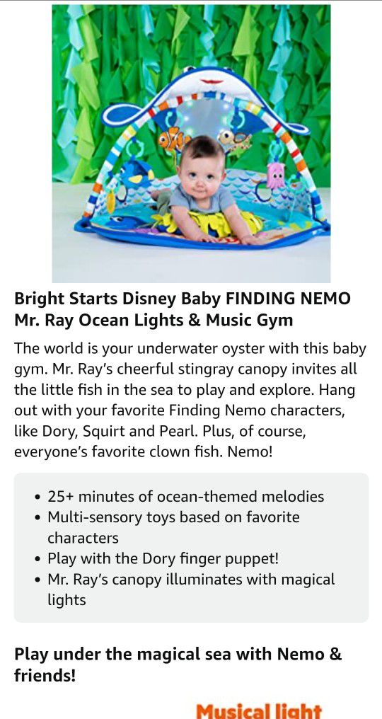 Newborn/Toddler Disney Finding NEMO Playpen !!!