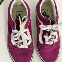 Women Hot Pink Vans Size 6