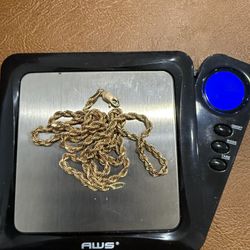 14k Rose Gold Brand New Solid 22” & 3mm Chain/Pendant