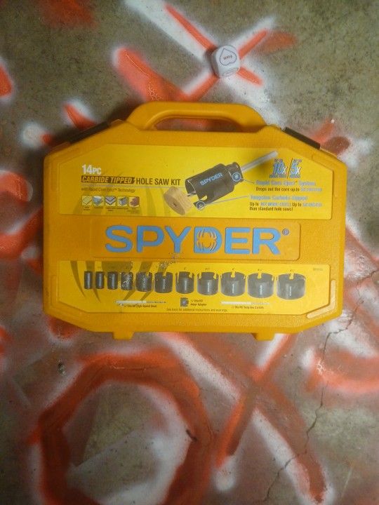 Spyder 14pc Carbide Tipped Hole Saw Kit