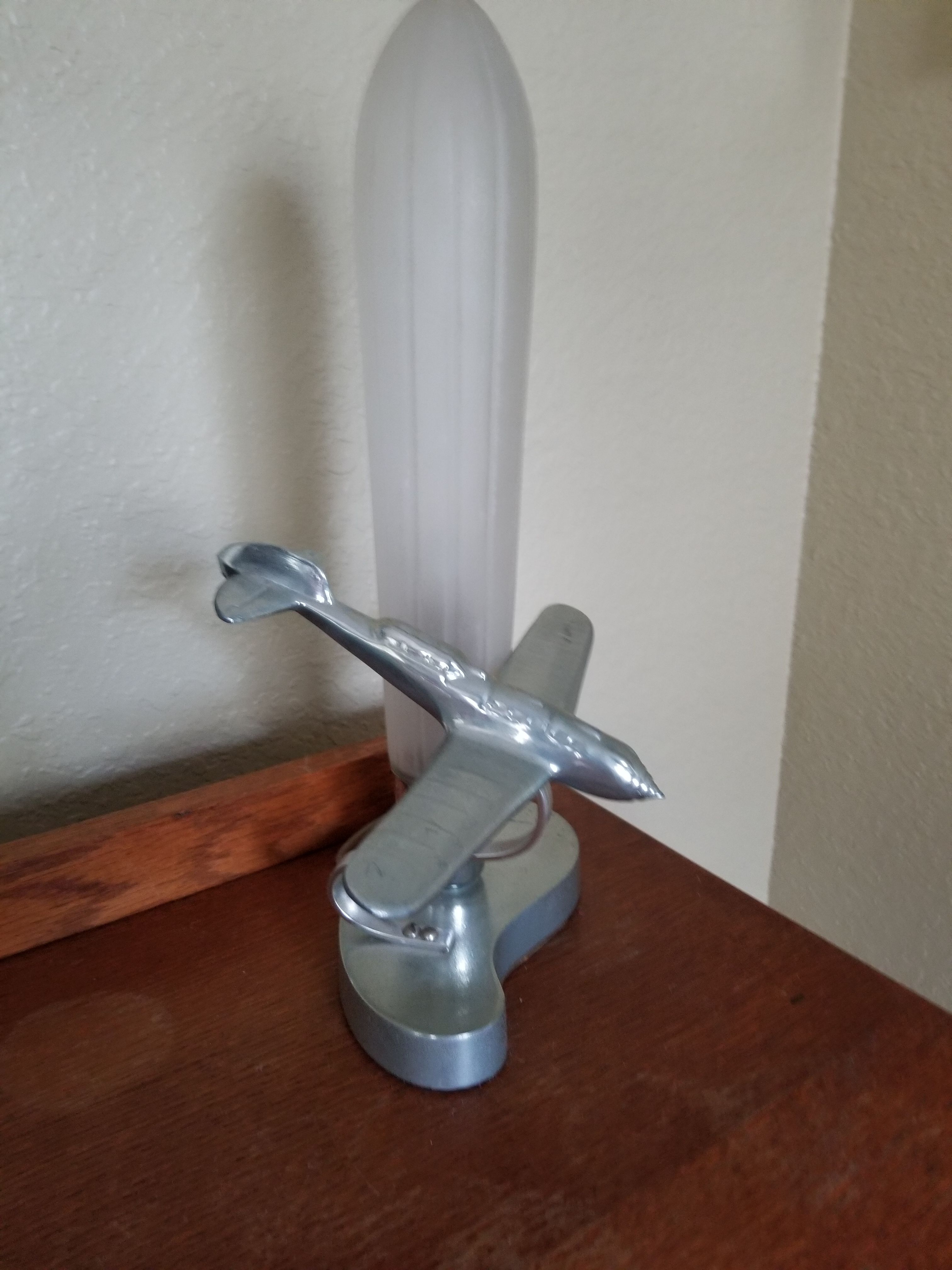 VINTAGE SARSAPARILLA ART DECO FLYING TIGER ACE AIRPLANE LAMP