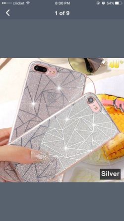 Luxury Candy Colors Glitter Sequin iPhone Case Gradient Color iPhone 6s Plus,7,7plus Silver,gray,pin