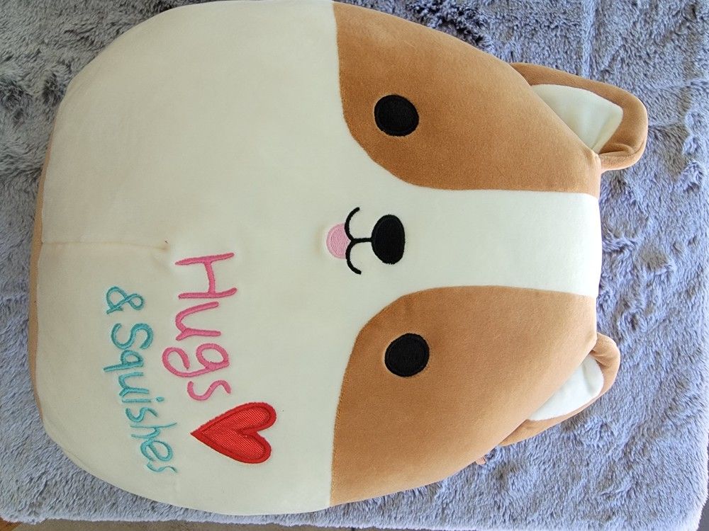 Squishmallow Kellytoy 2020 Valentines Squad 12 Inch Reginald The Corgi Dog Plush Doll