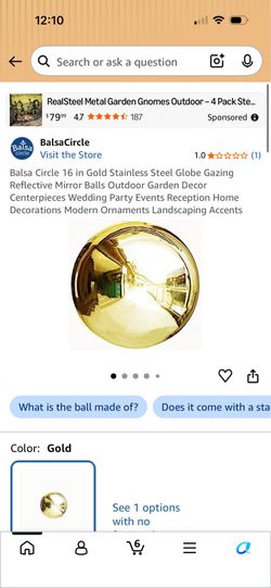 Gold mirror ball