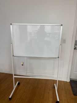 magnetic whiteboard on wheels