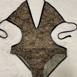 Womens Sheer Cheetah Bodysuit ✅