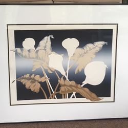 Framed Calla Lilly art floral