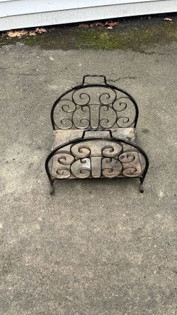 Antique Wrought Iron Log Rack